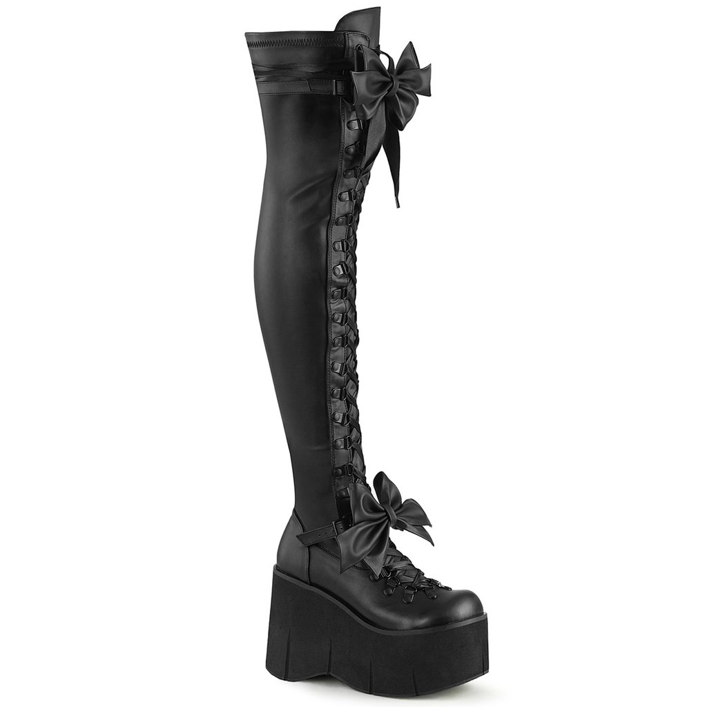 Cuissardes Demonia Kera 303 Vegan Cuir Femme - Noir 65780-MNIF